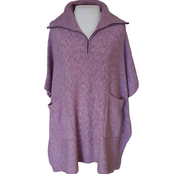 Worn 1 time. Anthropologie Charli Annina Poncho Sweater Wool Pullover  M/L - Picture 13 of 13